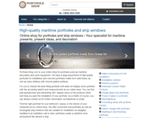 Tablet Screenshot of porthole-shop.com